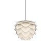 Aluvia Mini Plug-In Pendant in Pearl with Black Cord