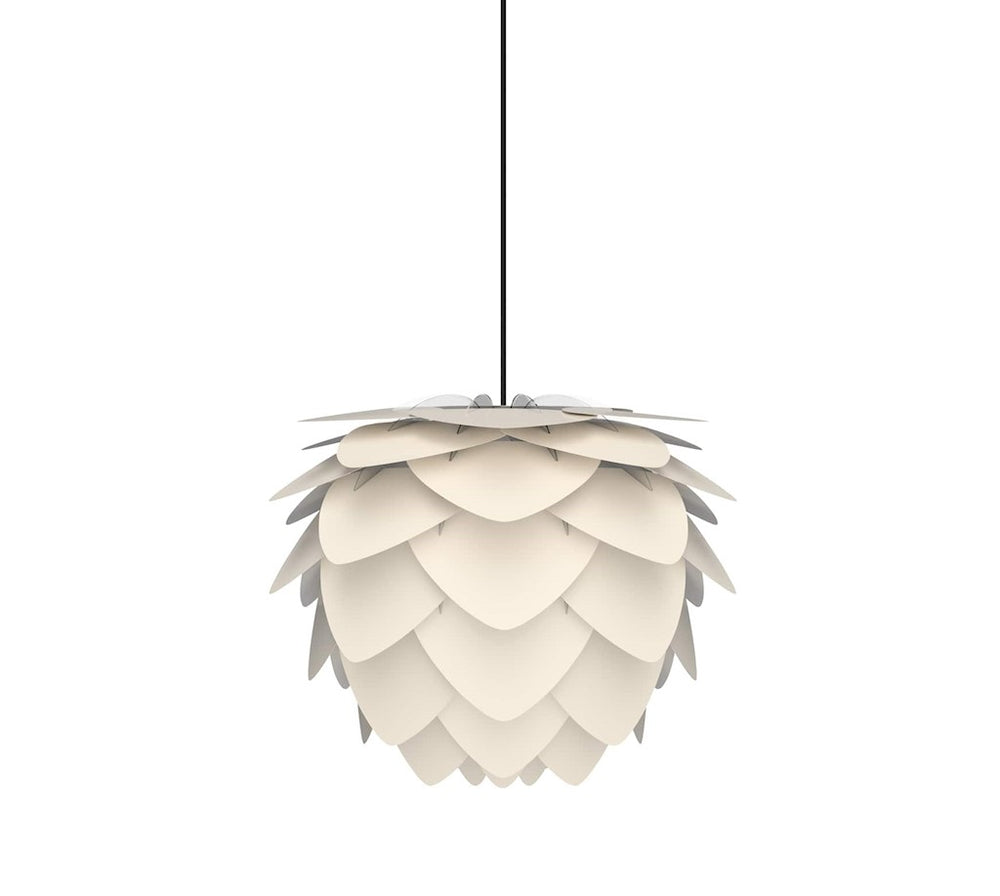 Aluvia Mini Plug-In Pendant in Pearl with Black Cord
