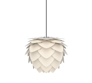 Aluvia Mini Plug-In Pendant in Pearl with Black Cord
