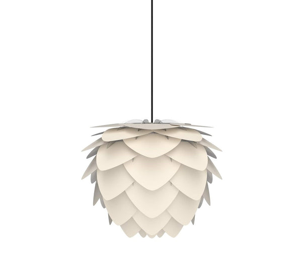 Aluvia Mini Plug-In Pendant in Pearl with Black Cord