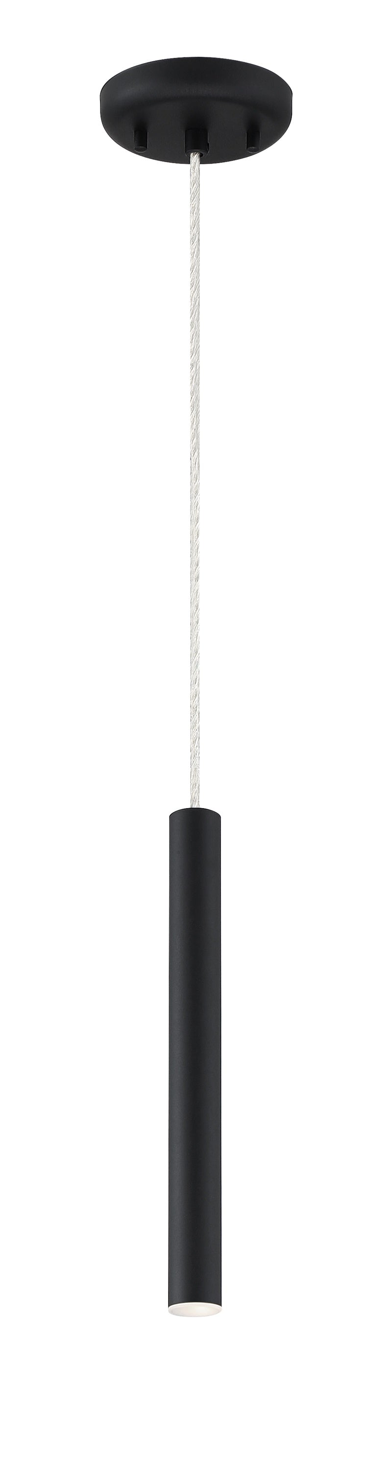 Forest 1 Light Mini Pendant in Matte black Finish