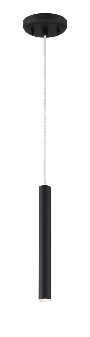Forest 1 Light Mini Pendant in Matte black Finish