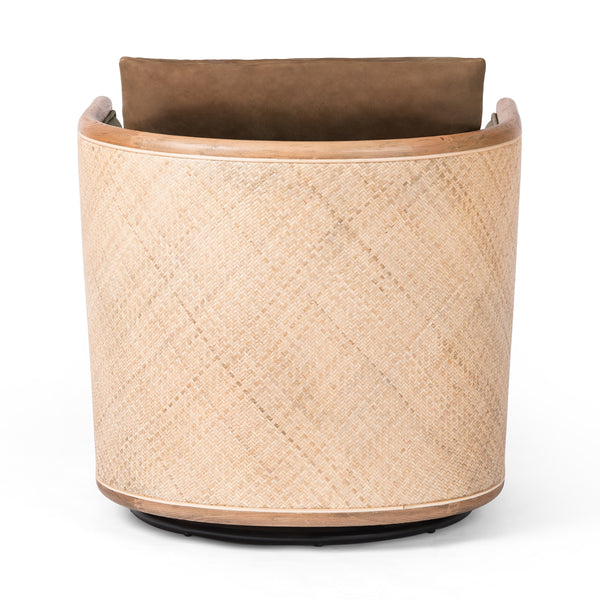 Newbury Swivel Chair In Palermo Cognac
