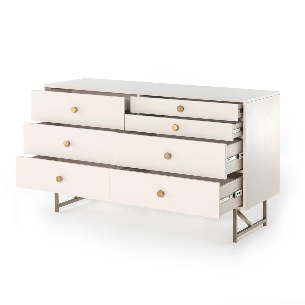 Van 7 Drawer Dresser In Matte Alabaster