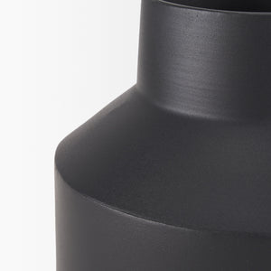 Tosca Medium Matte Black Metal Vase