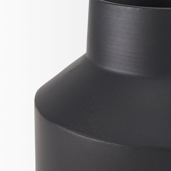 Tosca Medium Matte Black Metal Vase