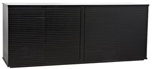 Smith 4 Door Sideboard, Hand Rubbed Black