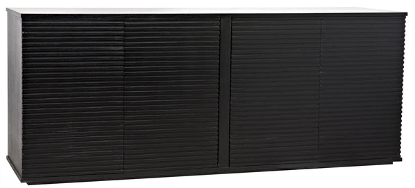 Smith 4 Door Sideboard, Hand Rubbed Black