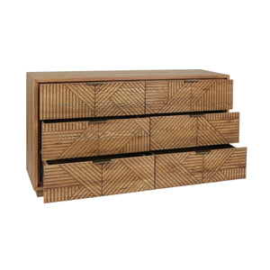 Santa Clara Solid Wood Dresser with Art Deco Carved Design