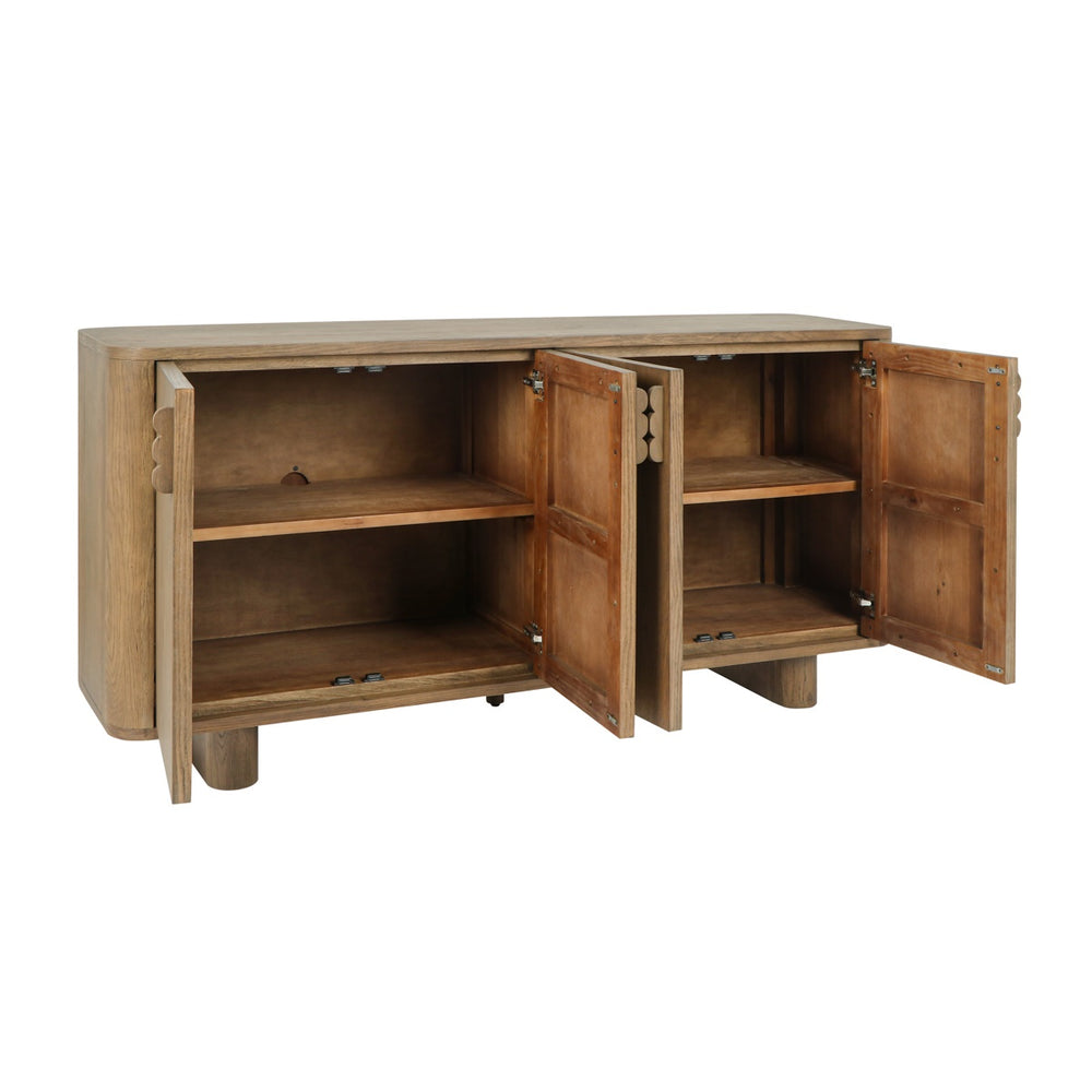Tacoma Solid Wood 4Dr Sideboard in Tawny Brown
