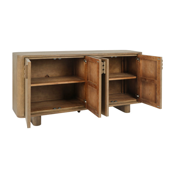 Tacoma Solid Wood 4Dr Sideboard in Tawny Brown