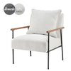 Quinton Fabric Accent Arm Chair In Boucle Beige