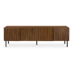 Lincoln Media Cabinet in Brown with Clinker Design