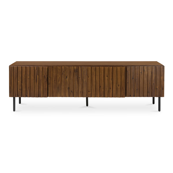 Lincoln Media Cabinet in Brown with Clinker Design