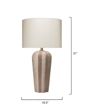 Regal Cement Table Lamp with Linen Shade