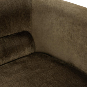 Nico Upholstered Sofa in Olive Green Fabric