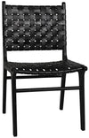 Dede Dining Chair, Leather, Black