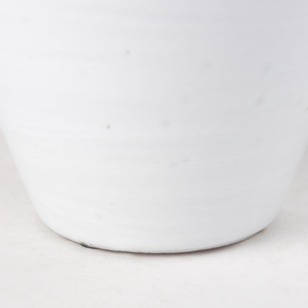 Basin Medium Off-White Glazed Vase