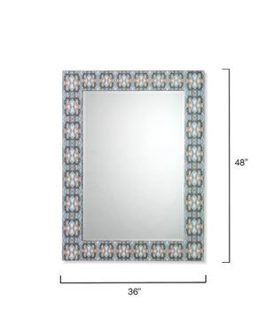 Rorschach Wall Mirror, Indigo Blue Lacquer