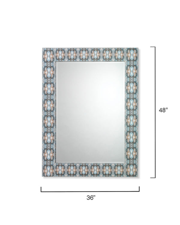 Rorschach Wall Mirror, Indigo Blue Lacquer