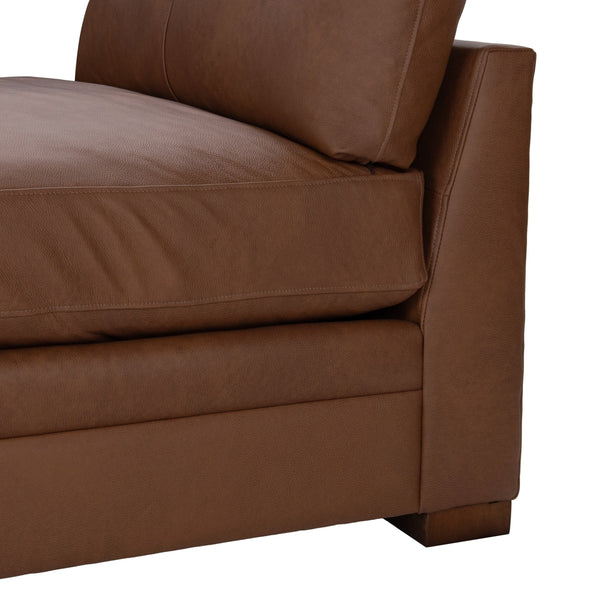 Audrey Backless Sofa - Lush-Saddle