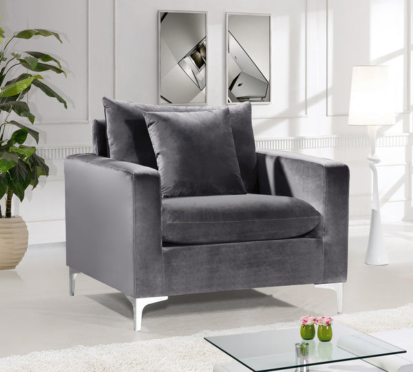 Lucy Chair In Grey Velvet