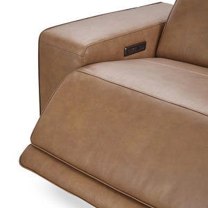 Kadon Leather Power Recliner Sofa with USB-C - Tan