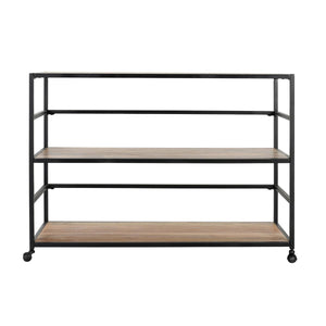 Glendora Rack - Iron & Mango Wood, Black/Natural
