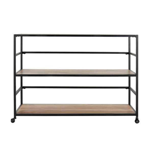 Glendora Rack - Iron & Mango Wood, Black/Natural