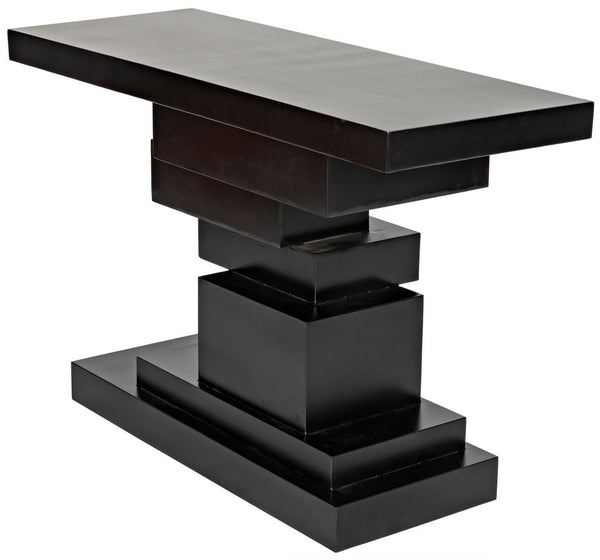 Platoon Industrial Steel Console in Matte Black
