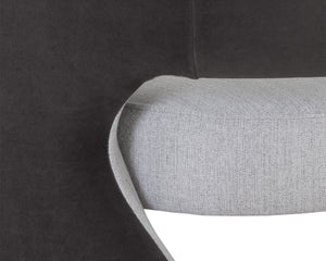 ROSALIA LOUNGE CHAIR - MINA LIGHT GREY / MEG ASH