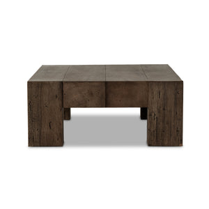 Abaso Rectangular Coffee Table In Ebn Rstic