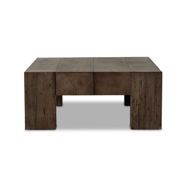 Abaso Rectangular Coffee Table In Ebn Rstic