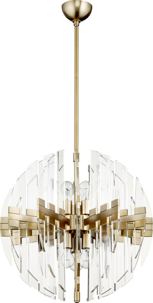 Zion 23" 6Lt Sphere In Aged Brass