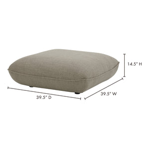 Zeppelin Ottoman Speckled Pumie Upholstery