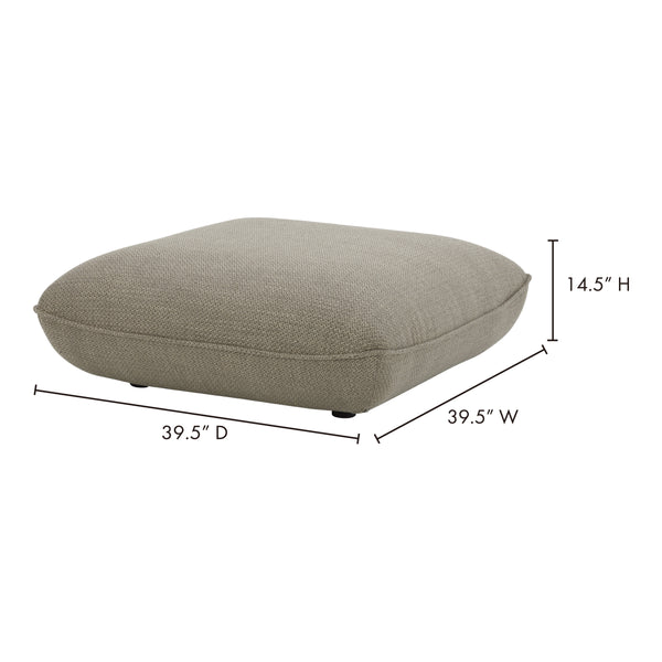 Zeppelin Ottoman Speckled Pumie Upholstery