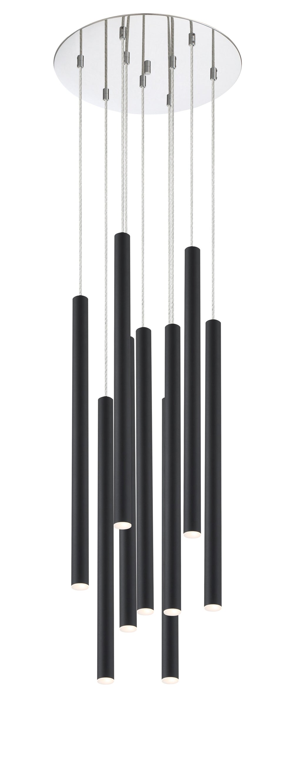 Forest 9 Light Island/Billiard in Chrome Finish