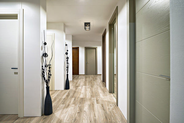 Kube 1 Light Flush Mount in Matte Black + Brushed Nickel Finish