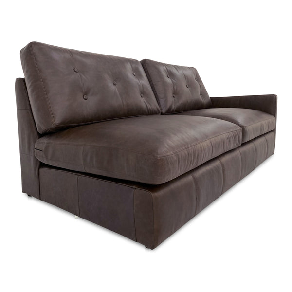 Moe's Thurlow Right Arm Facing Sofa in Brown Leather