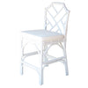 Kara Rattan Counter Stool In White
