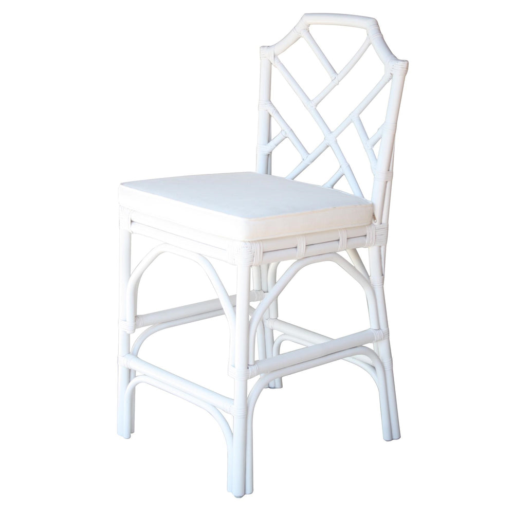 Kara Rattan Counter Stool In White 