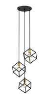 Vertical 3 Light Pendant in Bronze + Olde Brass Finish