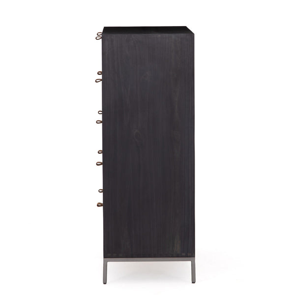 Trey 5 Drawer Dresser - Black Wash Poplar