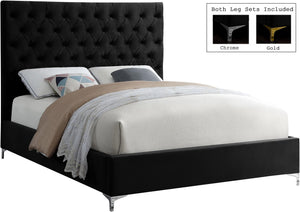 Robin King Bed In Black Velvet