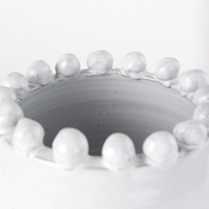 Basin Medium Off-White Glazed Vase