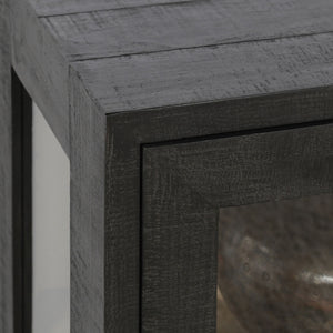 Larson Solid Wood Cabinet with Glass Doors