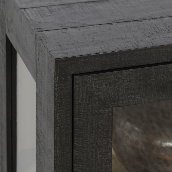 Larson Solid Wood Cabinet with Glass Doors