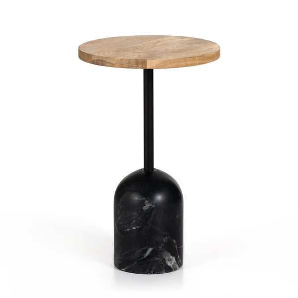 Fay Accent Table In Black Marble