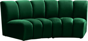 Lynda 2pc. Modular Sectional In Green Velvet
