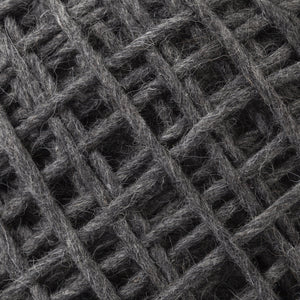 Allium Dark Gray Handwoven Wool Cylindrical Pouf